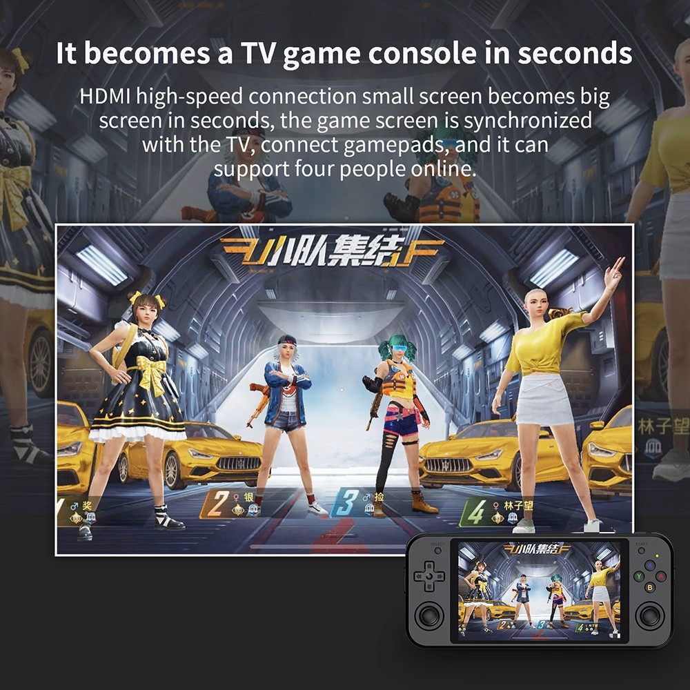 Anbernic RG552 Handheld Game Console 5.36'' Super Large IPS Screen Android & Linux System Support Dual TF Card Black