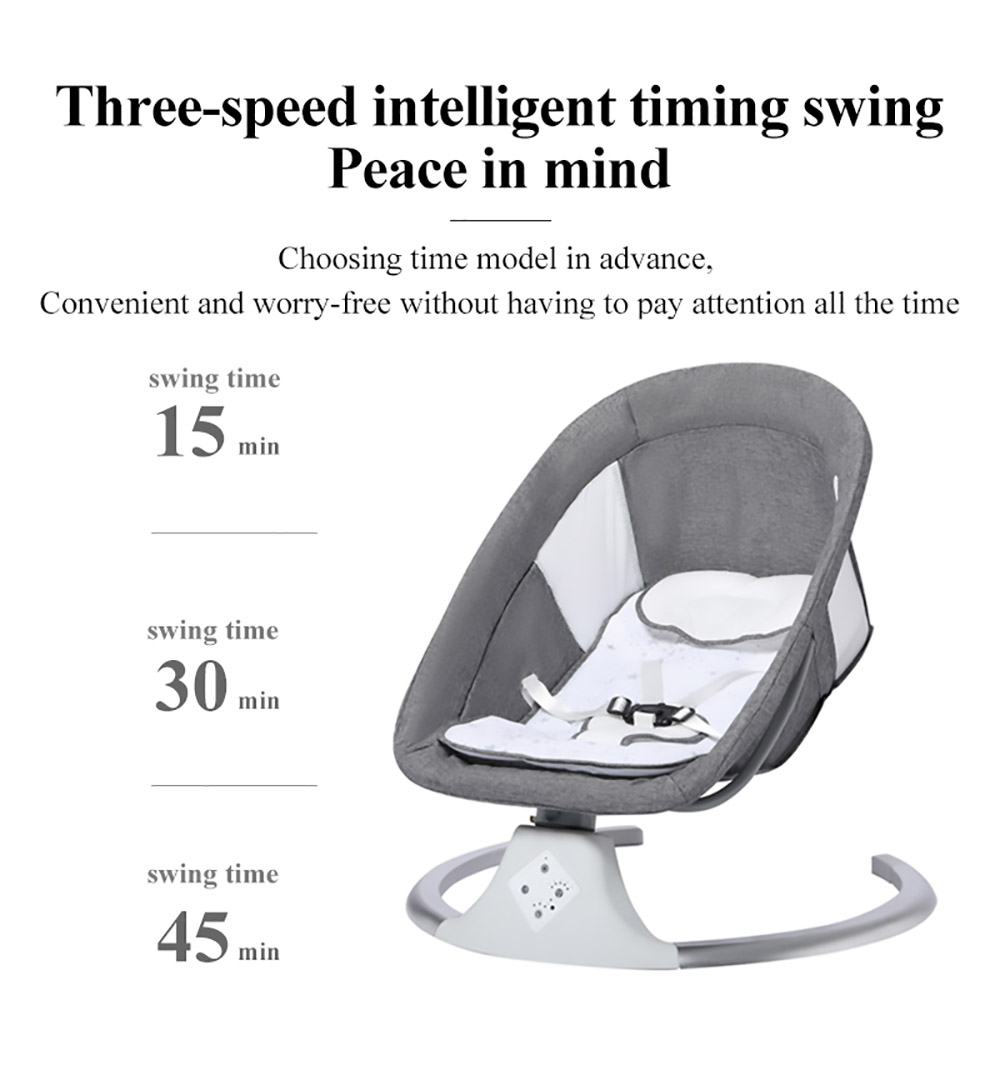 DEAREST Smart Electric Baby Cradle Crib Rocking Chair Newborn Calm Chair Baby Bouncer Bluetooth with Remote Control