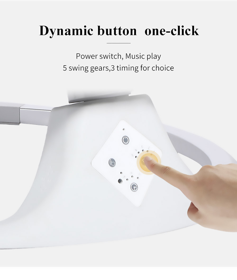 DEAREST Smart Electric Baby Cradle Crib Rocking Chair Newborn Calm Chair Baby Bouncer Bluetooth with Remote Control