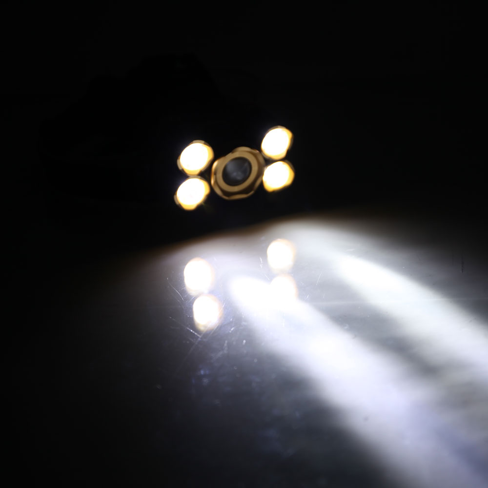 DG05 4.2V 20W 2400LM 5T6 Flexible Zoom Highlight Headlamp for Outdoor Indoor Golden Head