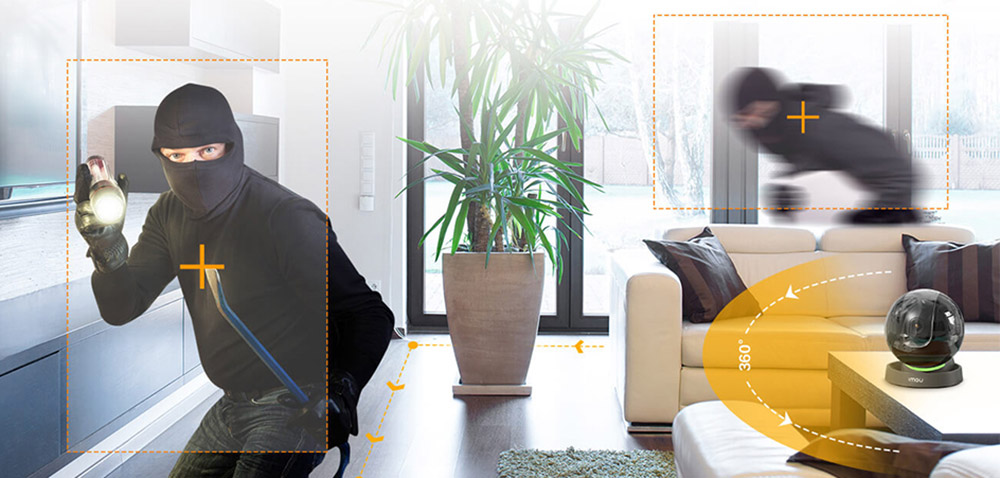 Dahua Imou Rex smart Cruise Camera 4mp with Panoramic View built-in Siren Smart Tracking Ethernet Port