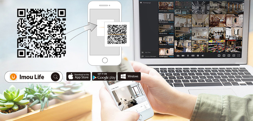 Dahua Imou Rex smart Cruise Camera 4mp with Panoramic View built-in Siren Smart Tracking Ethernet Port