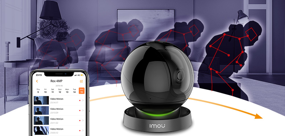 Dahua Imou Rex smart Cruise Camera 4mp with Panoramic View built-in Siren Smart Tracking Ethernet Port