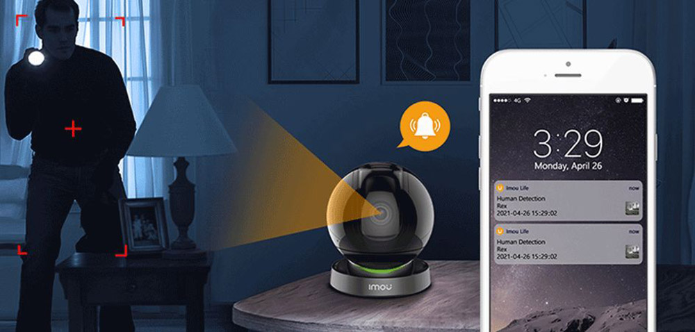 Dahua Imou Rex smart Cruise Camera 4mp with Panoramic View built-in Siren Smart Tracking Ethernet Port