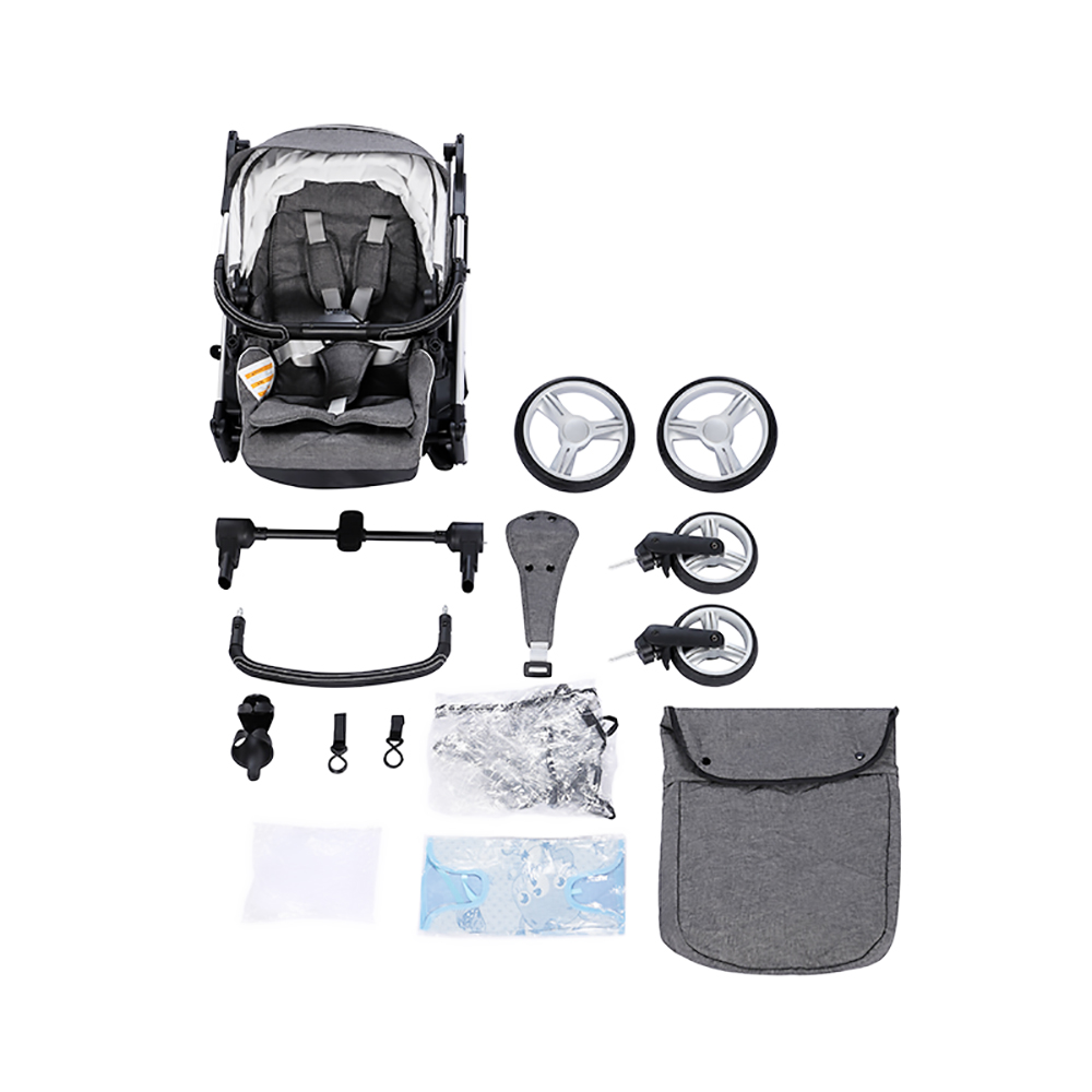 Dearest 1108 Baby Stroller 3 in 1 Infant Car Seat Carrier Infant Bassinet Toddler Stroller Spine Care One-Piece Seat