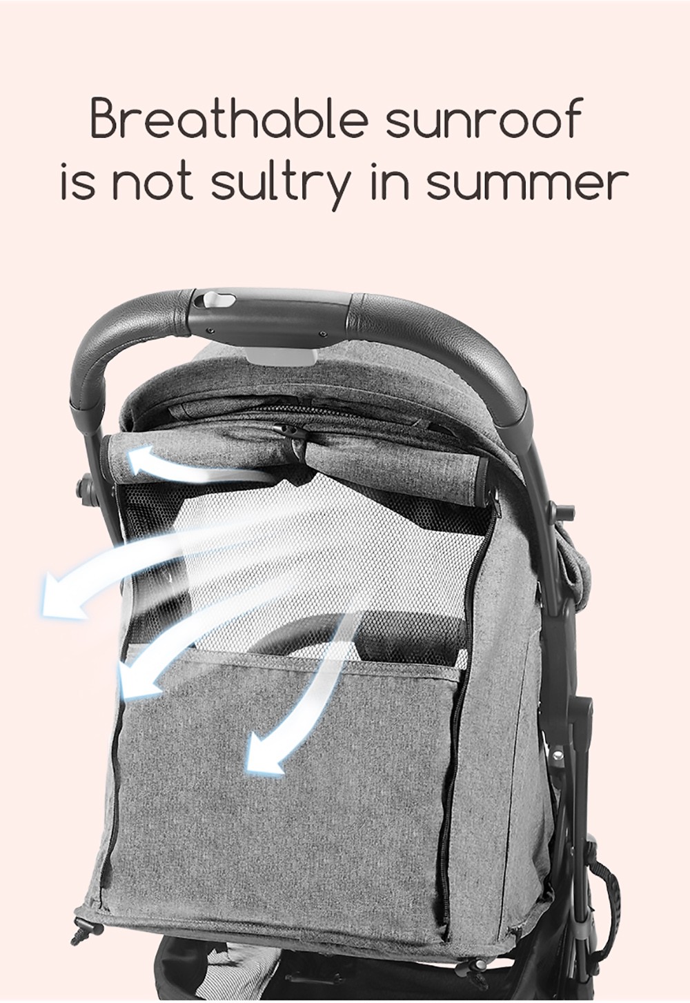 Dearest 819 Baby Infant Stroller with Reversible Seat Breastfeeding Mode Infant Bassinet with Mosquito Repellent Light