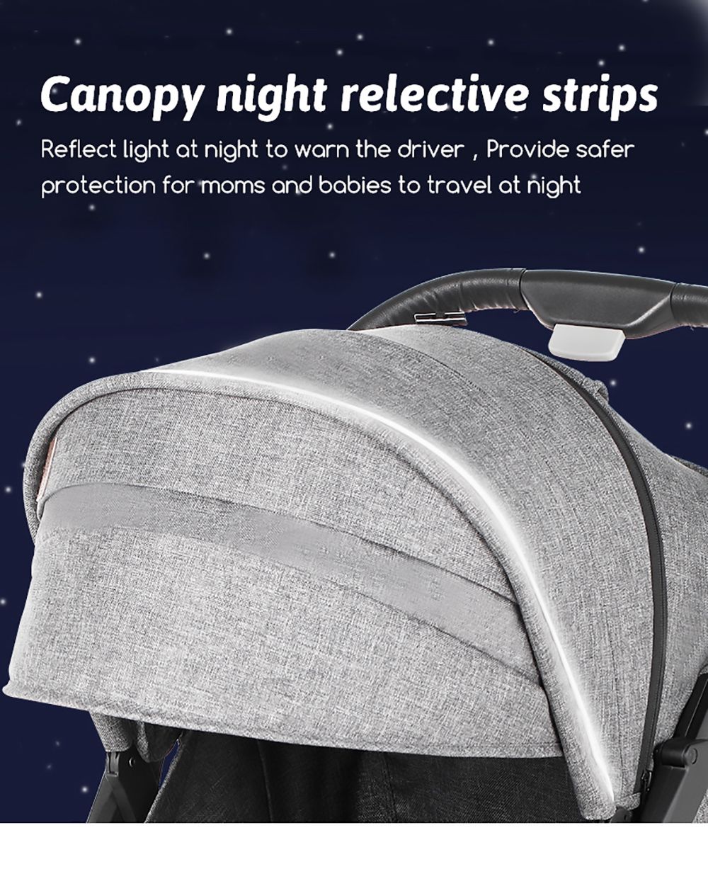 Dearest 819 Baby Infant Stroller with Reversible Seat Breastfeeding Mode Infant Bassinet with Mosquito Repellent Light