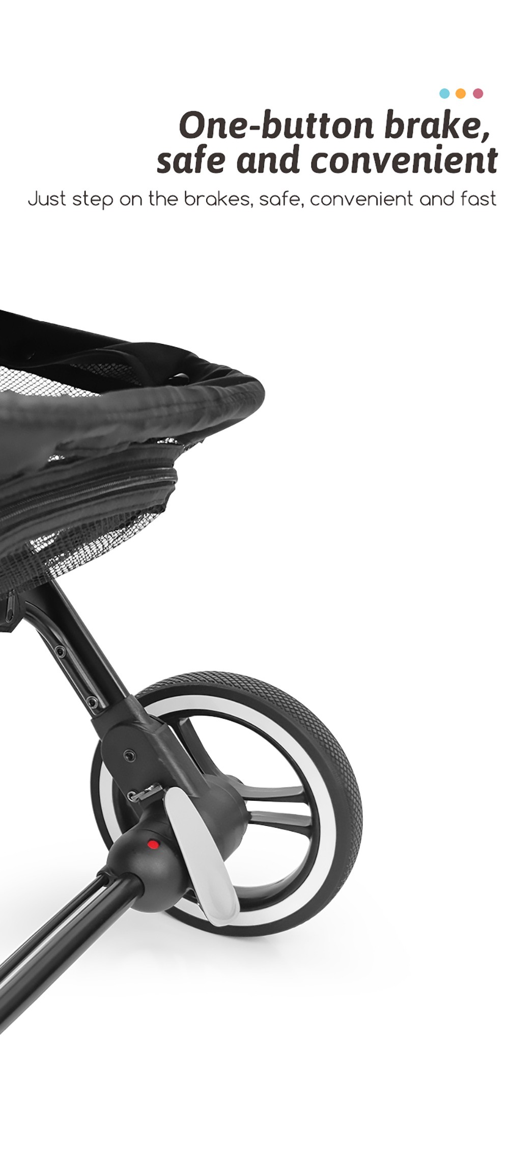 Dearest 819 Baby Infant Stroller with Reversible Seat Breastfeeding Mode Infant Bassinet with Mosquito Repellent Light