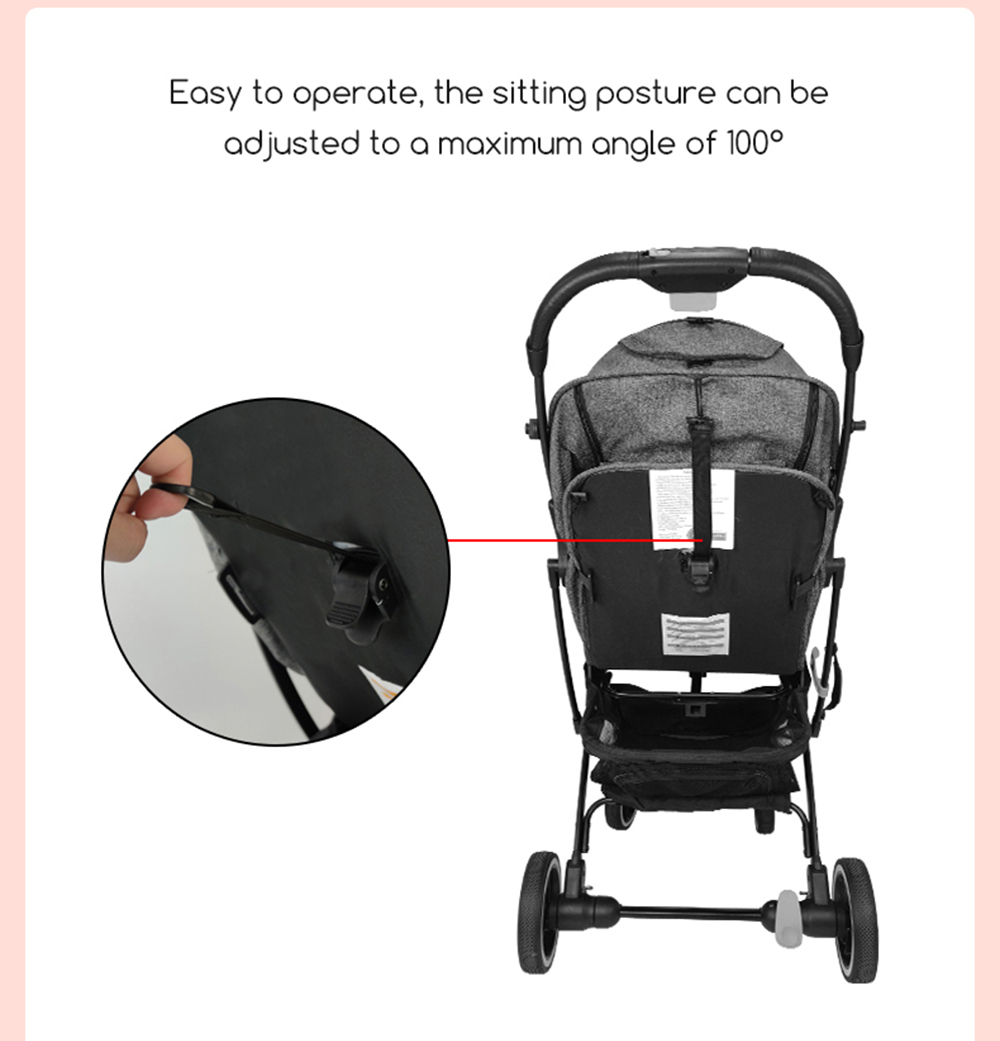 Dearest 819 Baby Infant Stroller with Reversible Seat Breastfeeding Mode Infant Bassinet with Mosquito Repellent Light