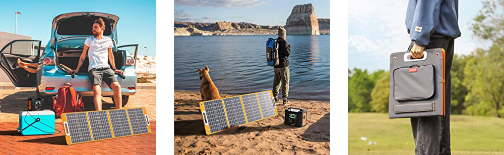Flashfish TSP 18V/100W Foldable Solar Panel Portable Solar Charger with DC/USB Output