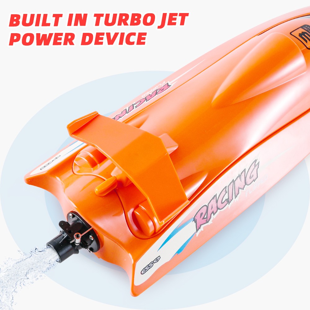 Flytec V009 30KM High Speed RC Jet Boat With Self-righting Feature For Pool and Lakes - Orange