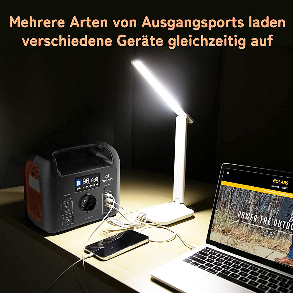 GOLABS R150 204Wh Portable Power Station LiFePO4 Battery for Outdoors Camping Fishing Hiking Emergency Home - Orange