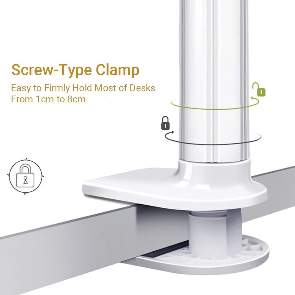 Gooseneck Phone Tablet Holder Flexible Holder for Bed-lazy Arm 360 Adjustable Clam Bracket Stand 80cm - Black