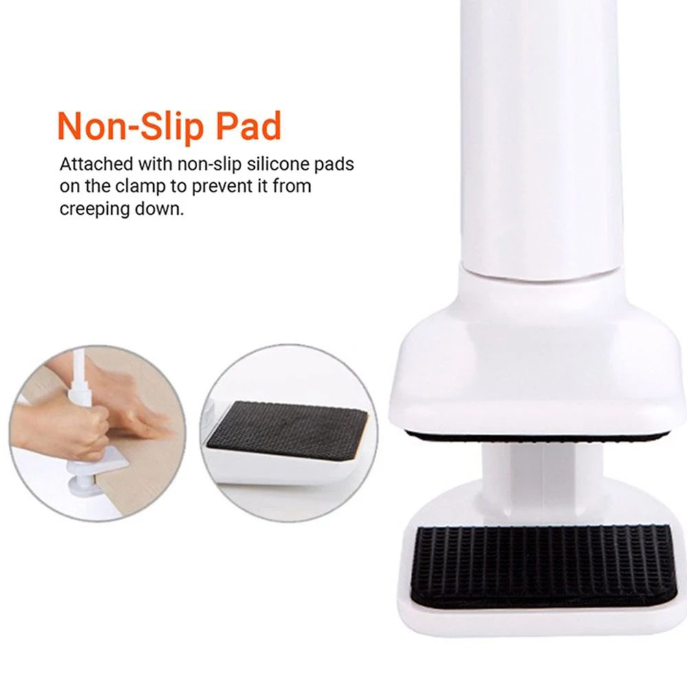 Gooseneck Phone Tablet Holder Flexible Holder for Bed-lazy Arm 360 Adjustable Clam Bracket Stand 80cm - Black