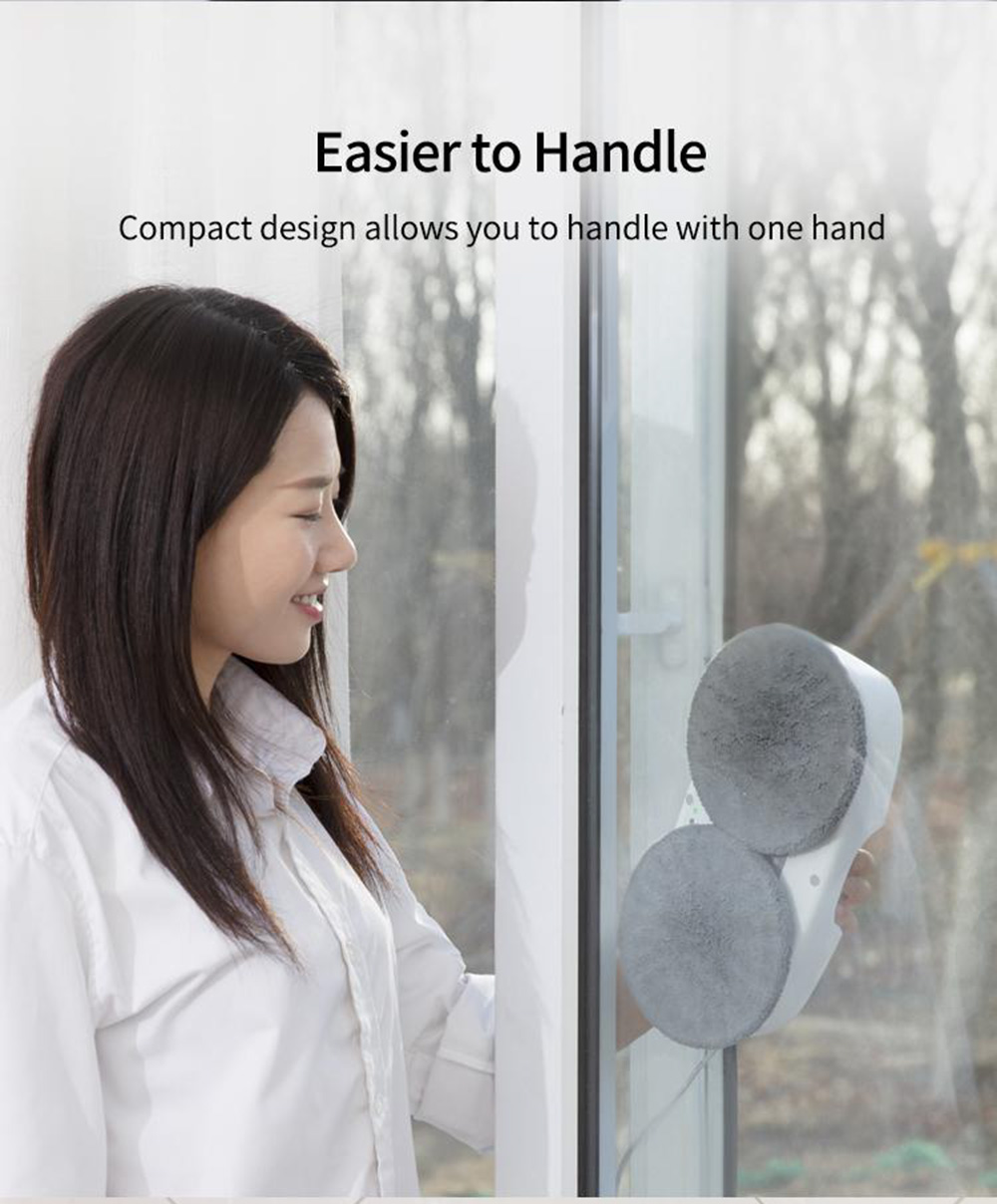 HUTT DDC55 Window Cleaner Robot Window Vacuum Cleaner Glass Cleaning Robotic with Moist Scrubbing and Remote Control