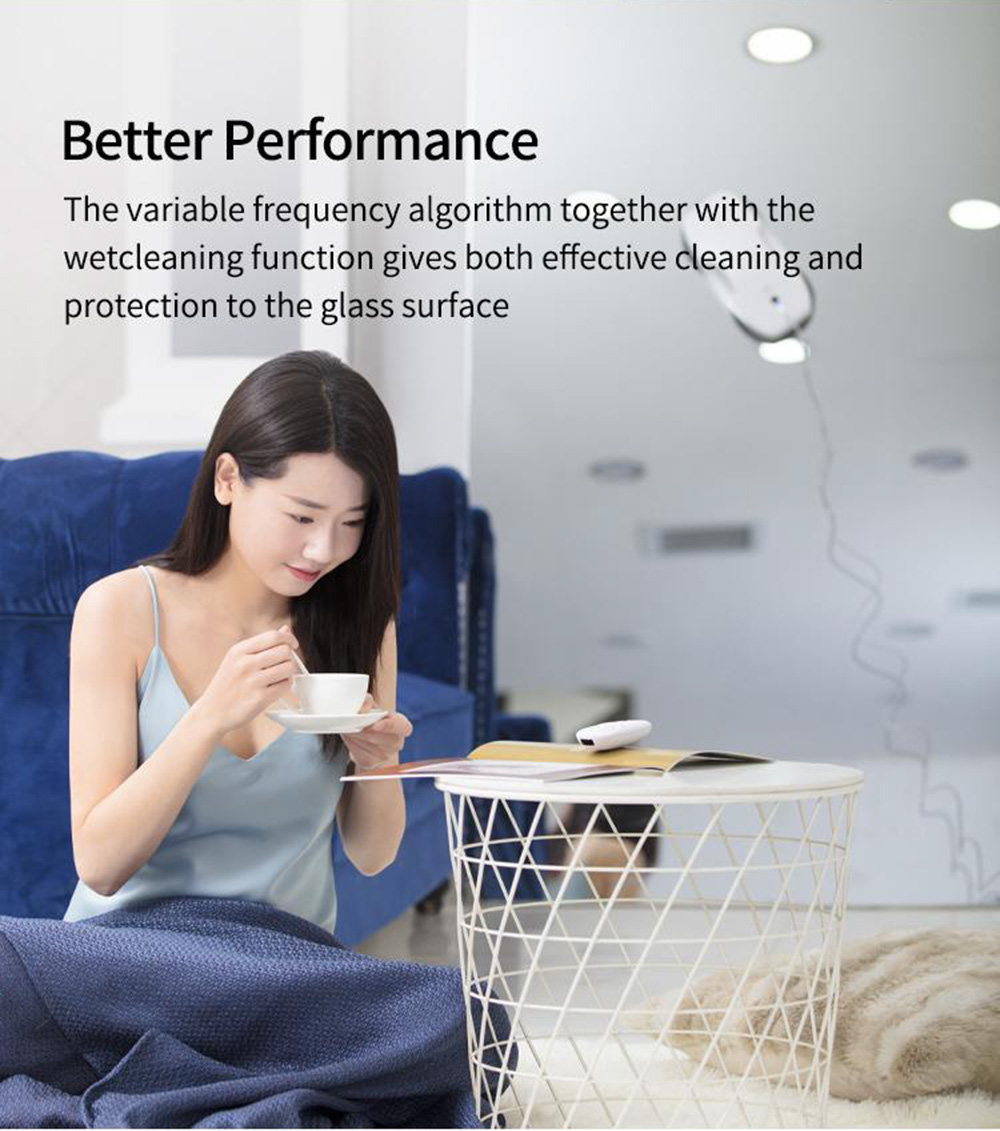 HUTT DDC55 Window Cleaner Robot Window Vacuum Cleaner Glass Cleaning Robotic with Moist Scrubbing and Remote Control