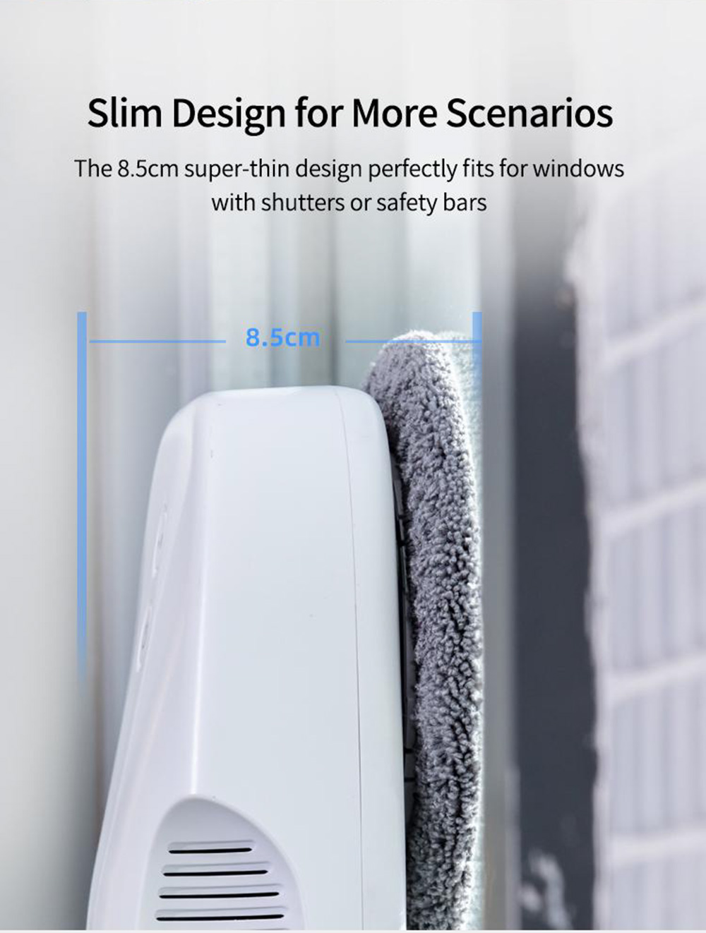 HUTT DDC55 Window Cleaner Robot Window Vacuum Cleaner Glass Cleaning Robotic with Moist Scrubbing and Remote Control