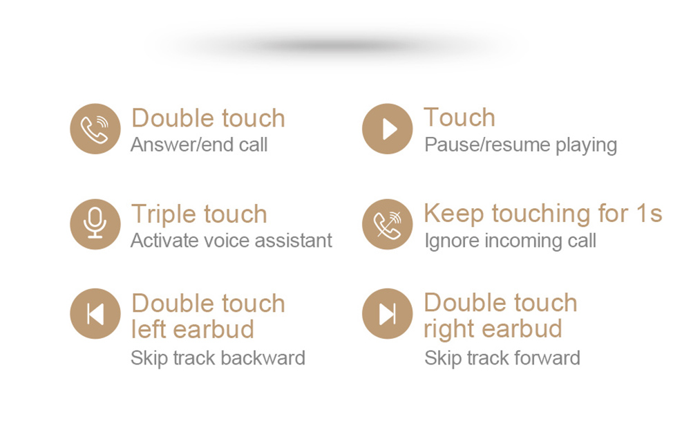 Haylou GT1 Pro HD Stereo TWS Bluetooth Earphones Touch Control Wireless Headphones With Dual Mic Noise Isolation - Black