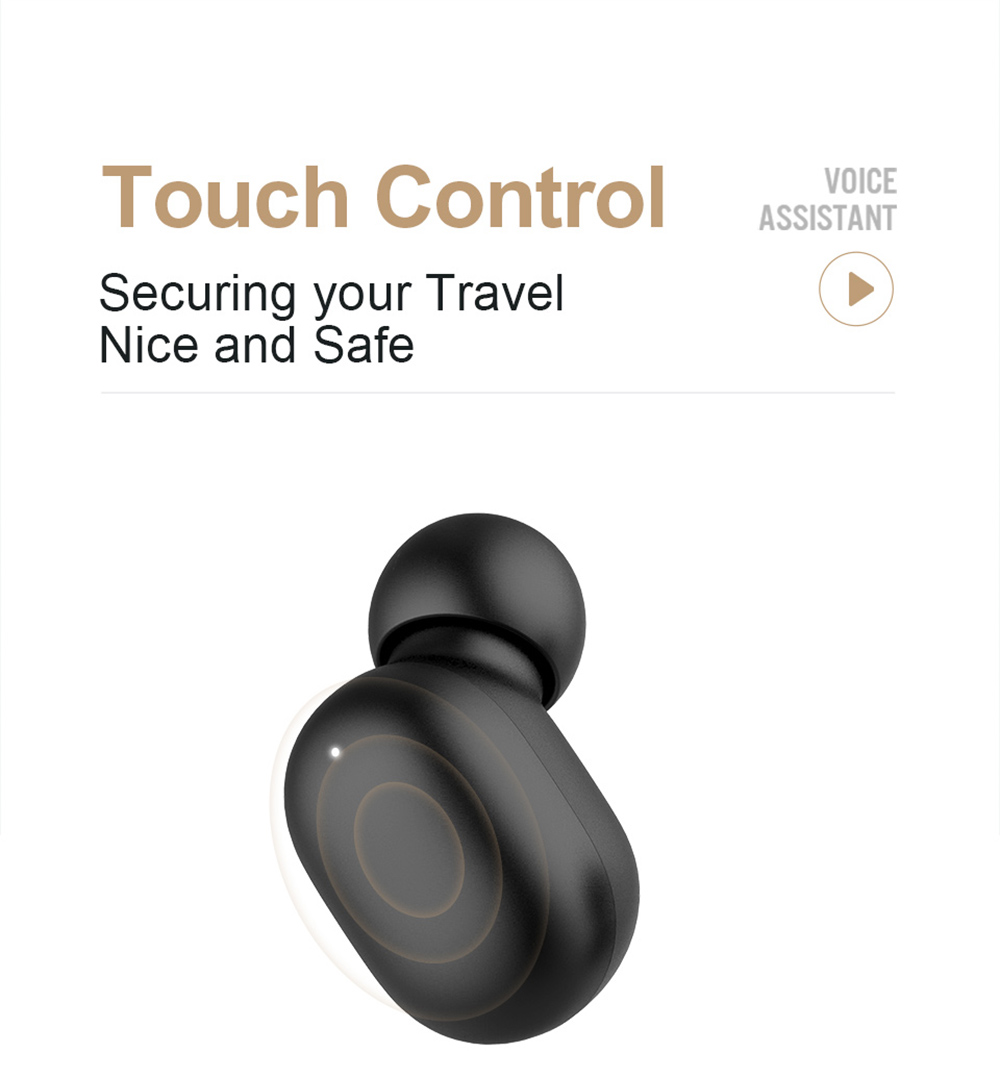 Haylou GT1 Pro HD Stereo TWS Bluetooth Earphones Touch Control Wireless Headphones With Dual Mic Noise Isolation - Black