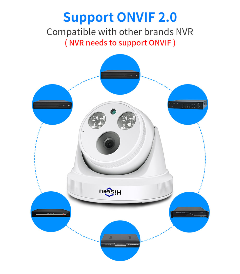 Hiseeu 3MP POE IP Security Surveillance Camera H.265 1536P Bullet CCTV IP Camera for POE NVR System Indoor Home IR Cut