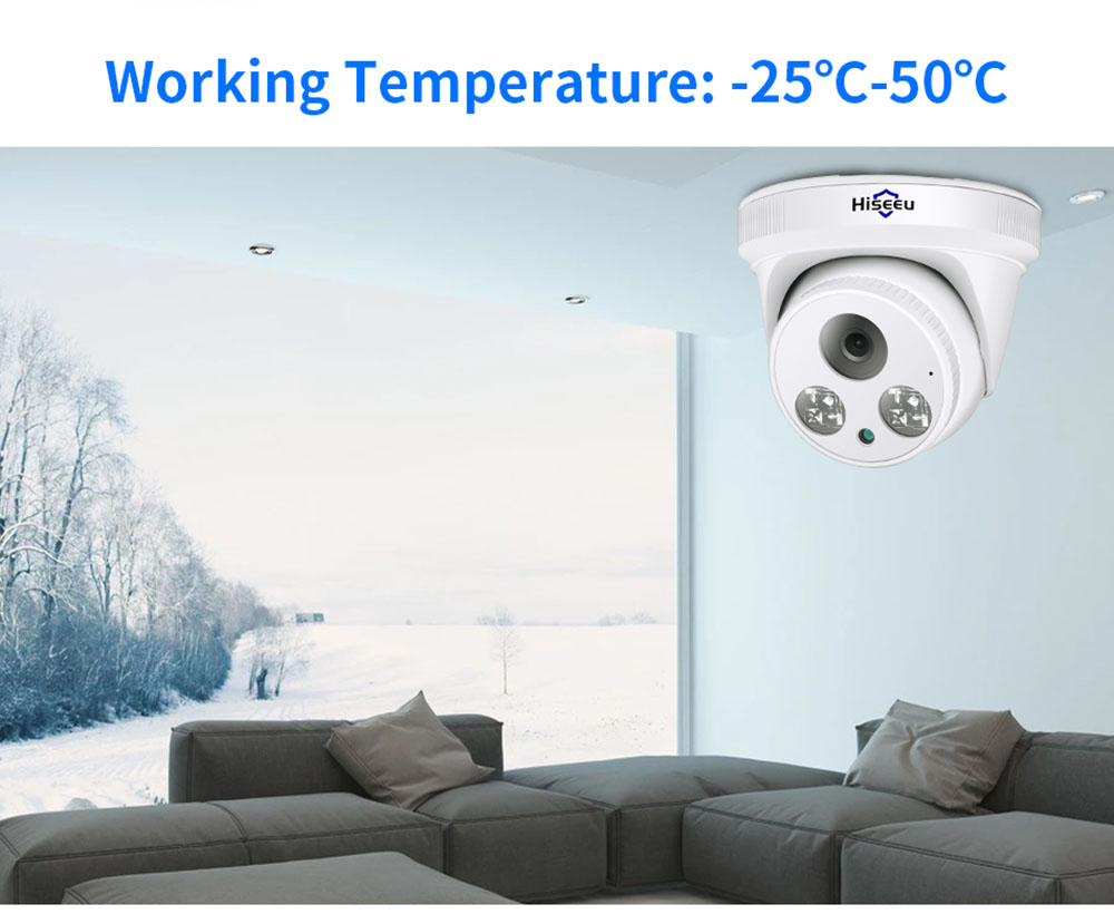 Hiseeu 3MP POE IP Security Surveillance Camera H.265 1536P Bullet CCTV IP Camera for POE NVR System Indoor Home IR Cut