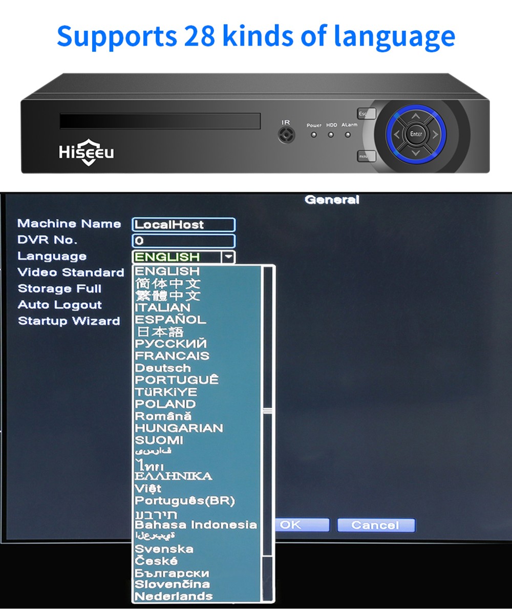 Hiseeu 5MP H.265 8CH POE Security Surveillance Camera System Kit Set AI Face Detection Audio Record IP Home