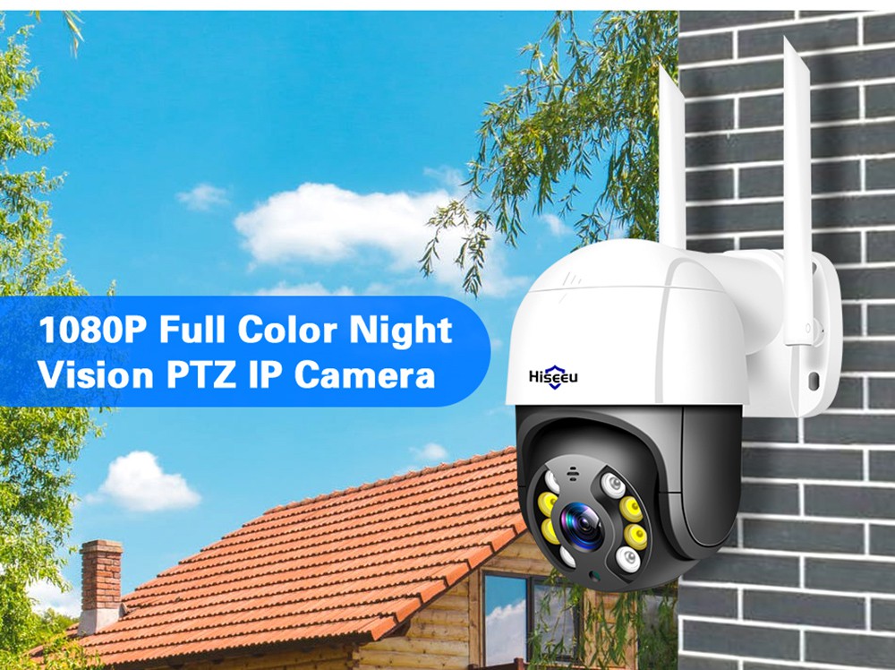 Hiseeu WHD813B 3MP Speed Dome Wireless WIFI Camera 3MP Outdoor 5x Digital Zoom PTZ IP Camera with 64G SD Card