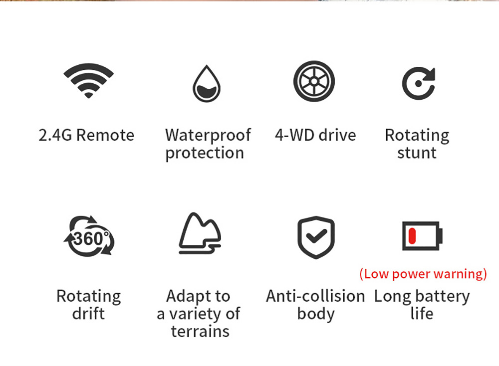 JJRC Q113 1:24 RC Stunt Car 4WD 360 Rotate 2-in-1 Waterproof Water&Land Drift Amphibious Vehicle Models Toy - Blue