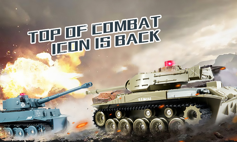 JJRC Q85 RC Tank Model 2.4G Remote Control Programmable Crawler Tank Military Tank 1/30 RC Car Toy for Boys-Navy Blue