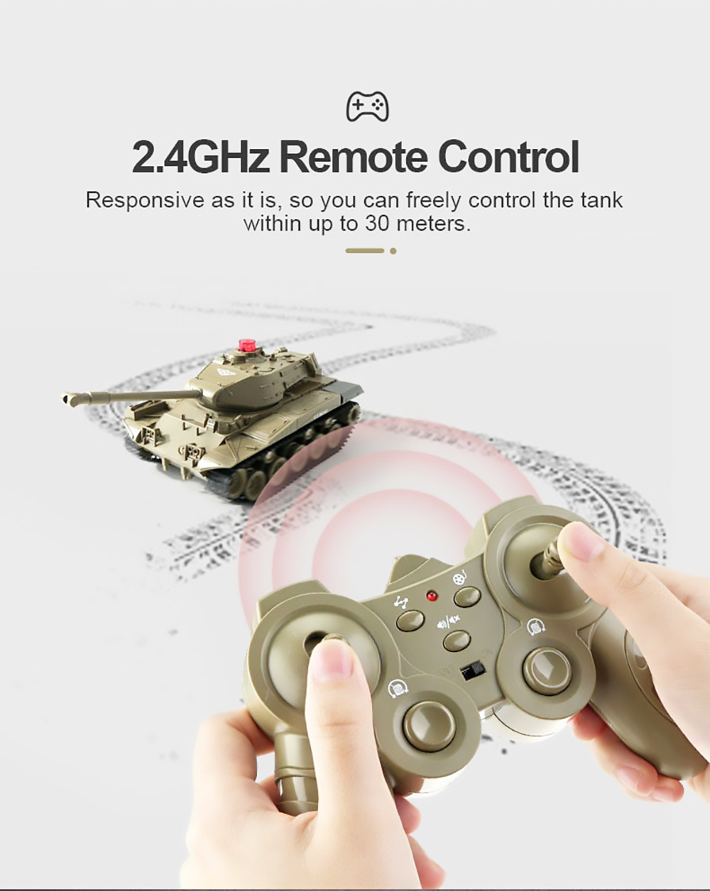 JJRC Q85 RC Tank Model 2.4G Remote Control Programmable Crawler Tank Military Tank 1/30 RC Car Toy for Boys-Navy Blue