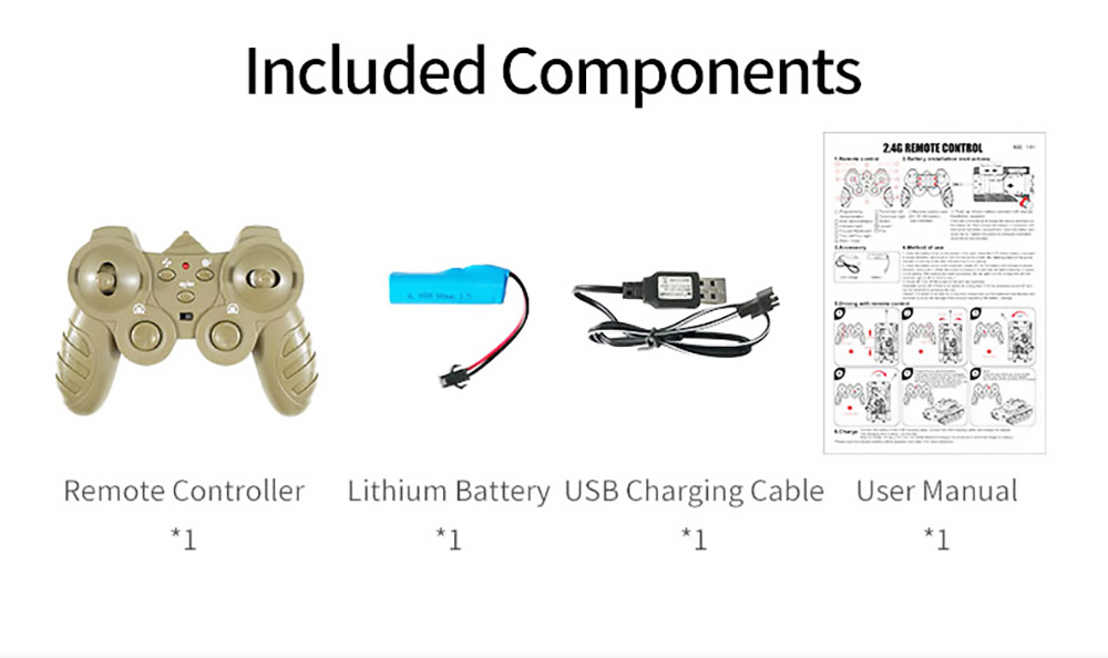 JJRC Q85 RC Tank Model 2.4G Remote Control Programmable Crawler Tank Military Tank 1/30 RC Car Toy for Boys-Navy Blue