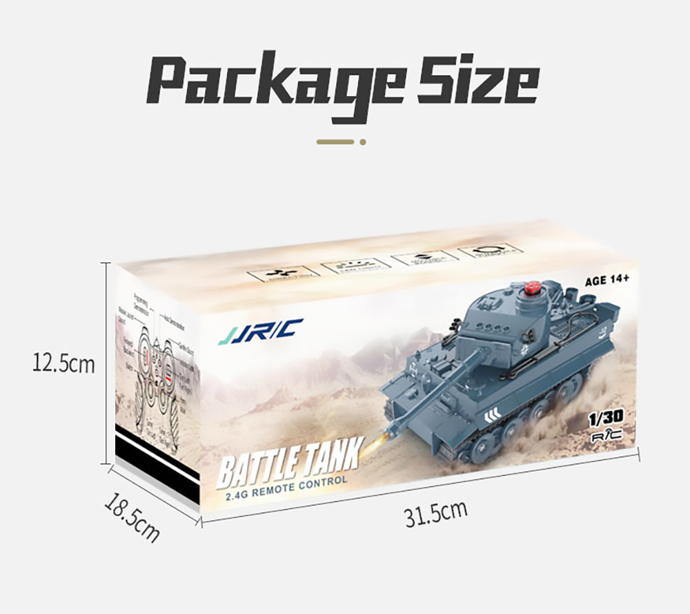 JJRC Q85 RC Tank Model 2.4G Remote Control Programmable Crawler Tank Military Tank 1/30 RC Car Toy for Boys-Navy Blue