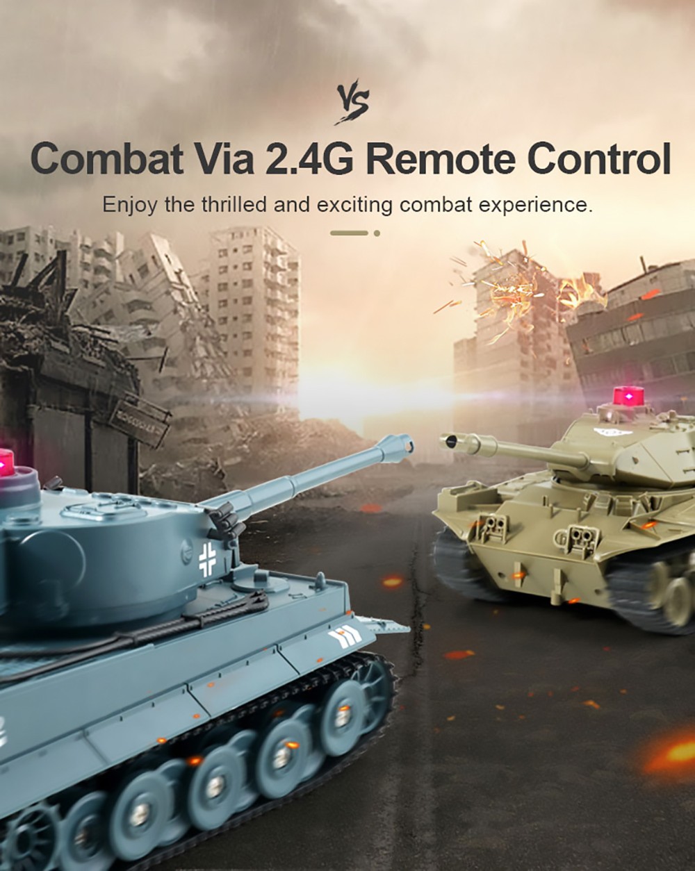 JJRC Q85 RC Tank Model 2.4G Remote Control Programmable Crawler Tank Military Tank 1/30 RC Car Toy for Boys-Navy Blue