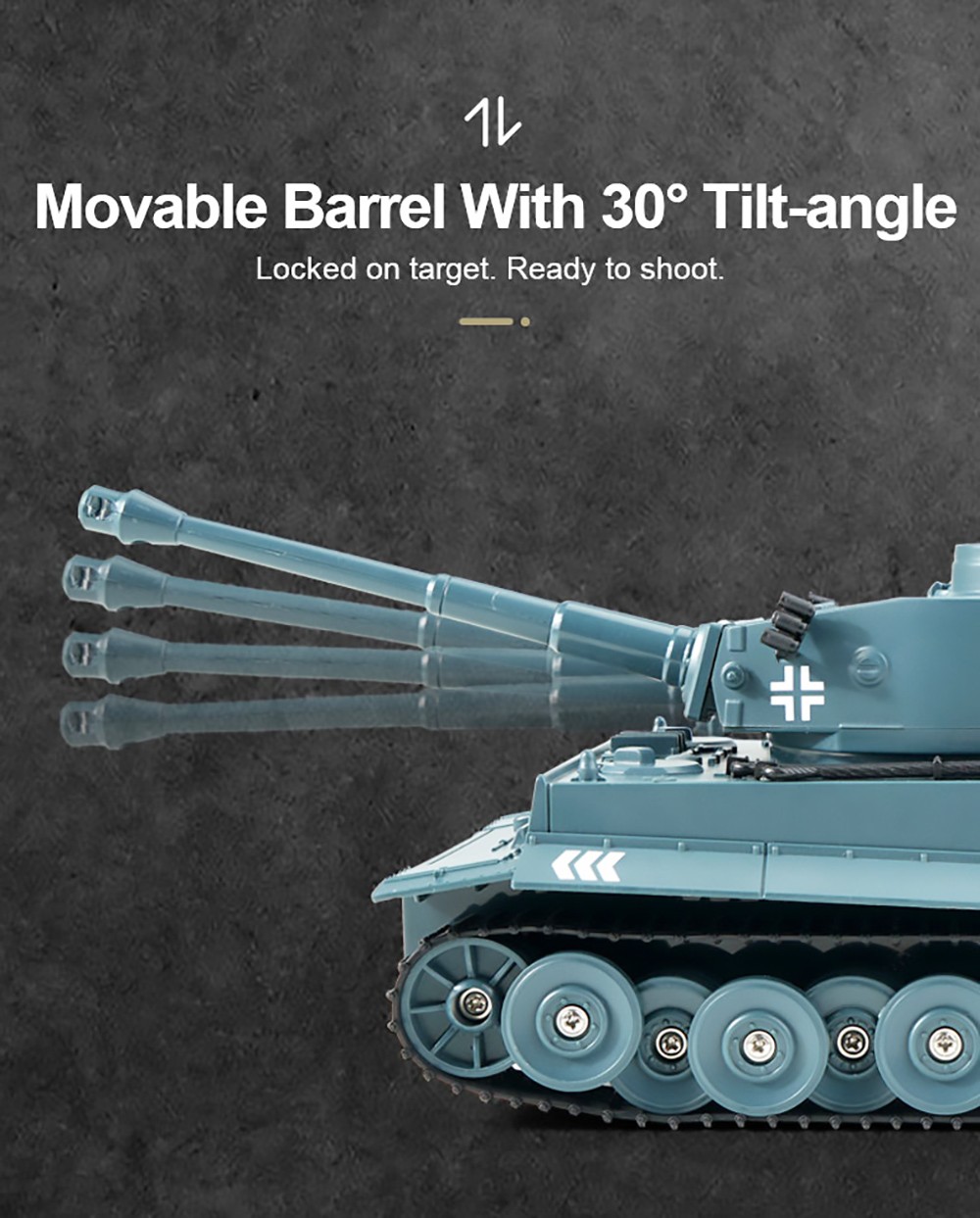 JJRC Q85 RC Tank Model 2.4G Remote Control Programmable Crawler Tank Military Tank 1/30 RC Car Toy for Boys-Navy Blue