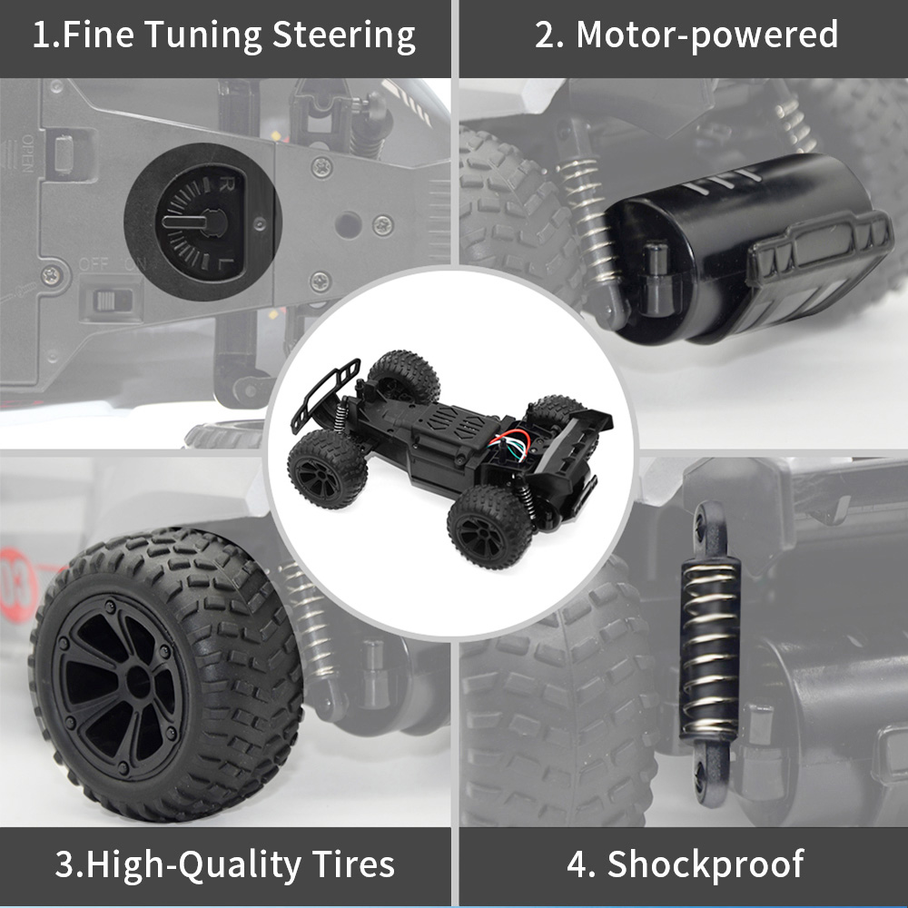 JJRC Q88 2.4G Remote Car 40-50 Distances Control High Speed Off-Road Vehicles Stunt Car Toy Gift for Kids - Green