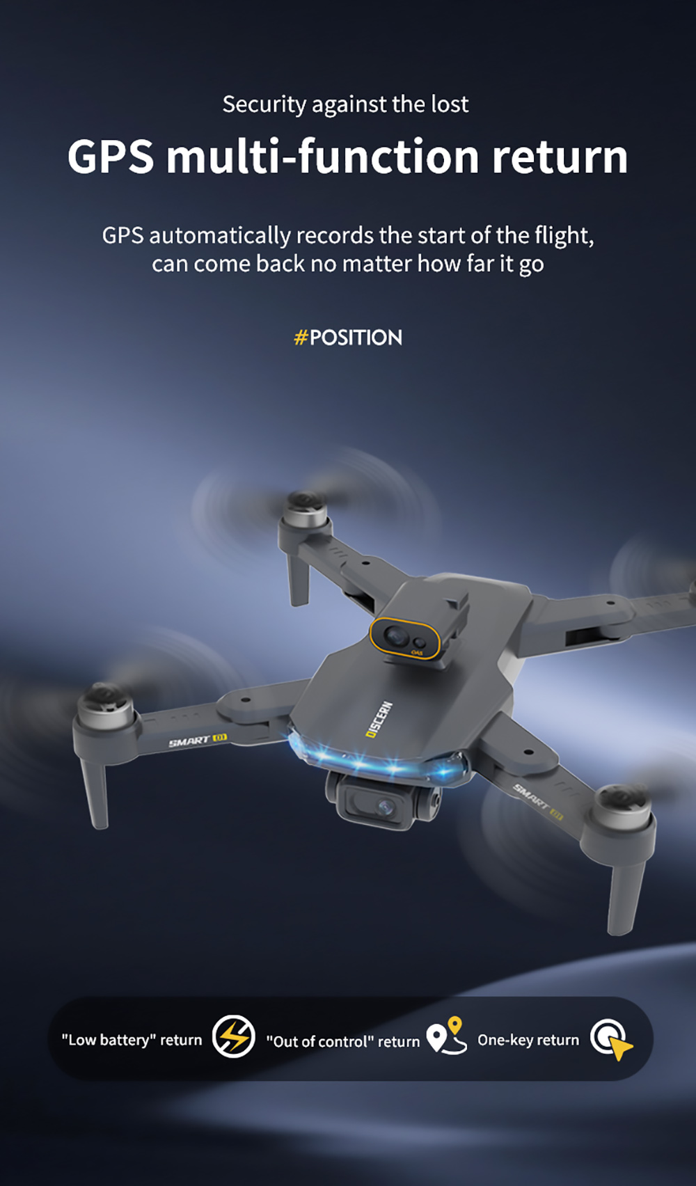 JJRC X21 RC Drone GPS 5G WiFi FPV with Real 4K HD ESC Camera Quadcopter RTF with Obstacle Avoider 2 Batteries - Black