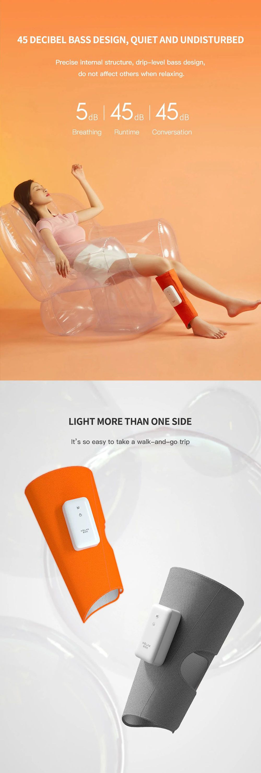 KULAX Graphene Leg Massager Airbag Wave Smart Hot Compress Temperature Control Legs Muscle Relaxation