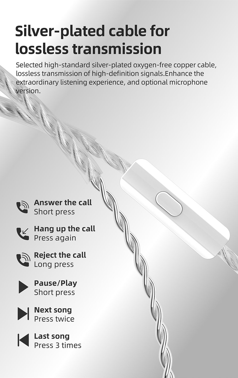 KZ DQ6S Metal Wired Earphones In-Ear Noice Cancelling Sport HiFi with Mic - Pink