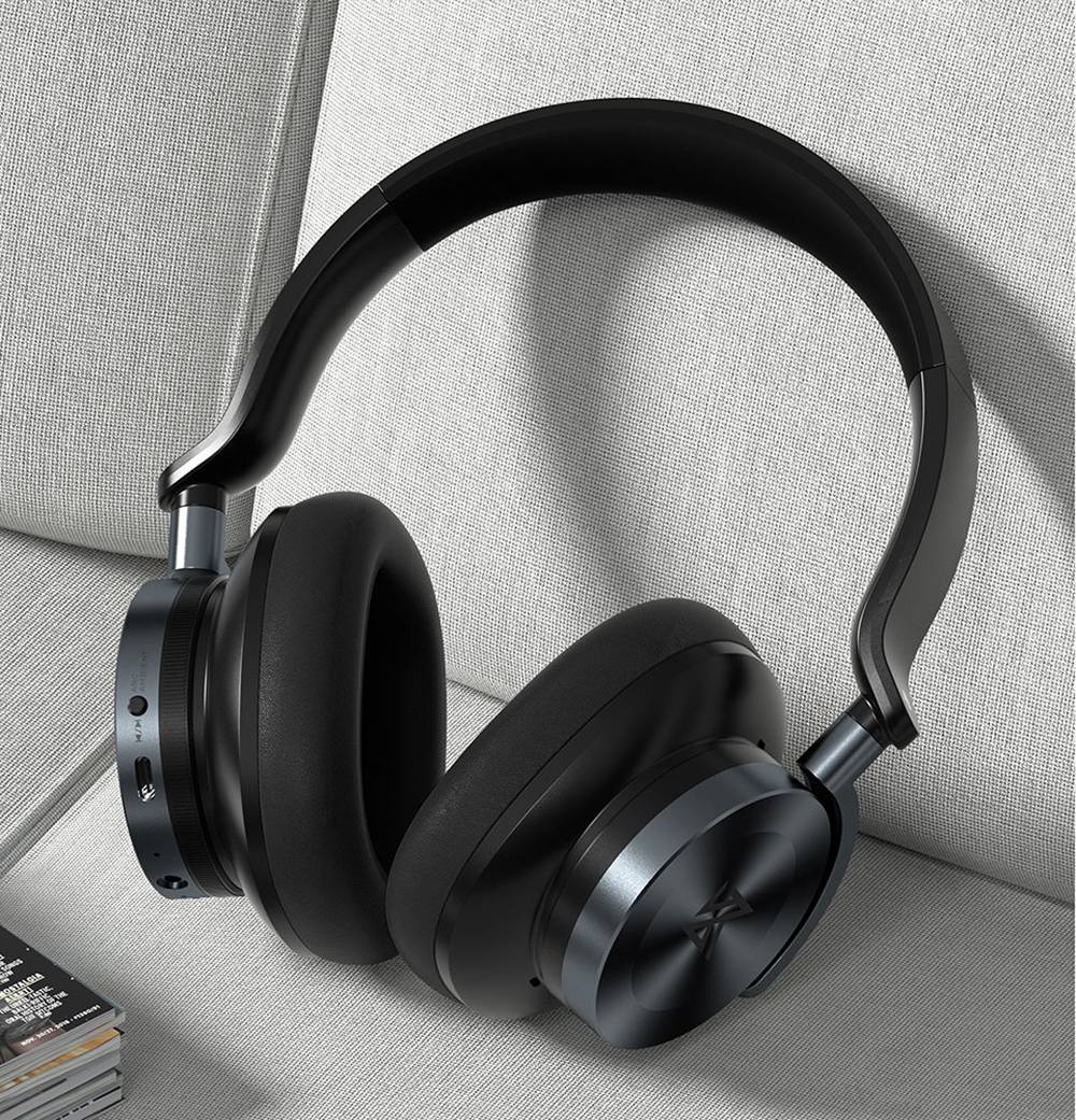 KZ T10 ANC Double-Fed Active Noise Cancellation Wireless Headphones Bluetooth 5.0 with Mic Music Headset - Black