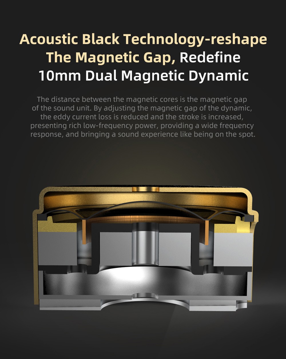 KZ ZSN Pro X Metal Earphones 1BA+1DD Hybrid technology HiFi Bass Earbuds with Mic- Golden