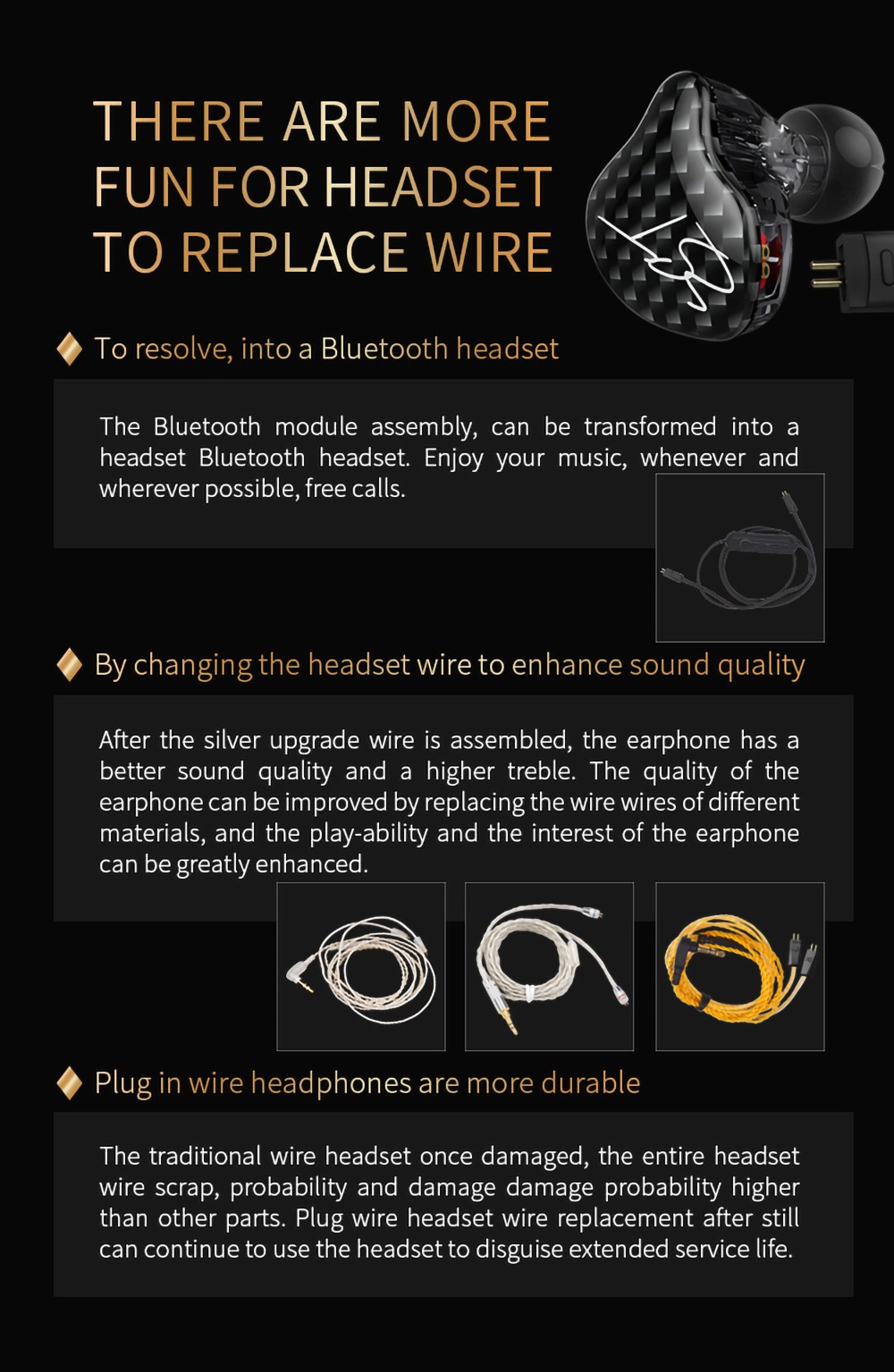 KZ ZST Wired Earphone Hybrid Technology In-ear Sport Bass Noise Cancelling Headset with Mic- Black