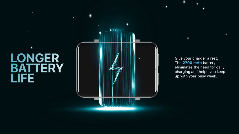 LEMFO LEM T 4G 2.86 Inch Screen Smartwatch Android 7.1 3GB 32GB 5MP Camera 480*640 Resolution 2700mAh - Black