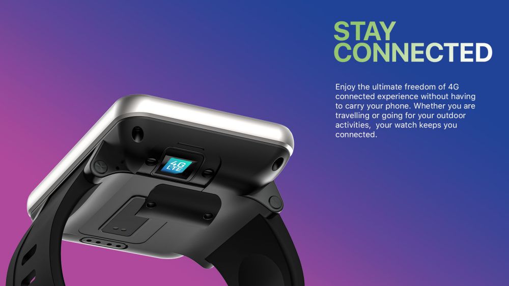 LEMFO LEM T 4G 2.86 Inch Screen Smartwatch Android 7.1 3GB 32GB 5MP Camera 480*640 Resolution 2700mAh - Black