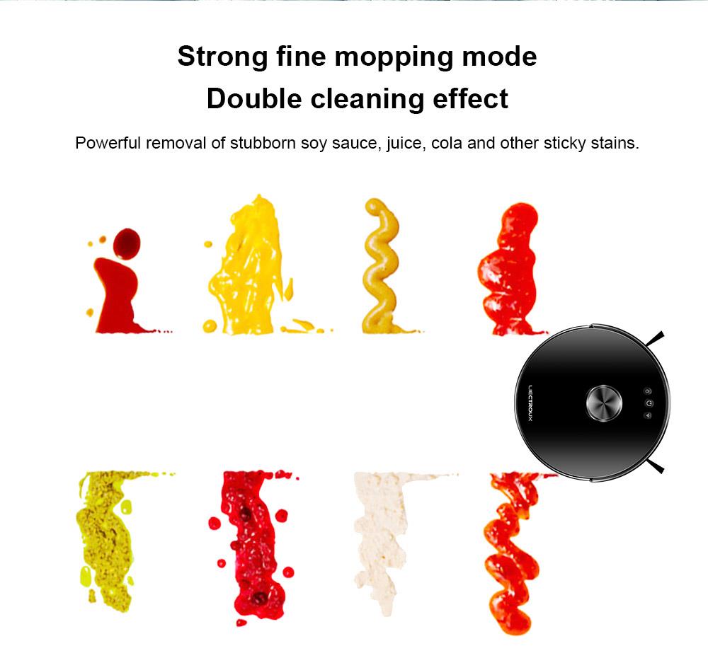 LIECTROUX XR500 6500Pa Robot Vacuum Cleaner LDS Laser Navigation Sweeping Mopping Y-Shape Wet Mopping APP Control