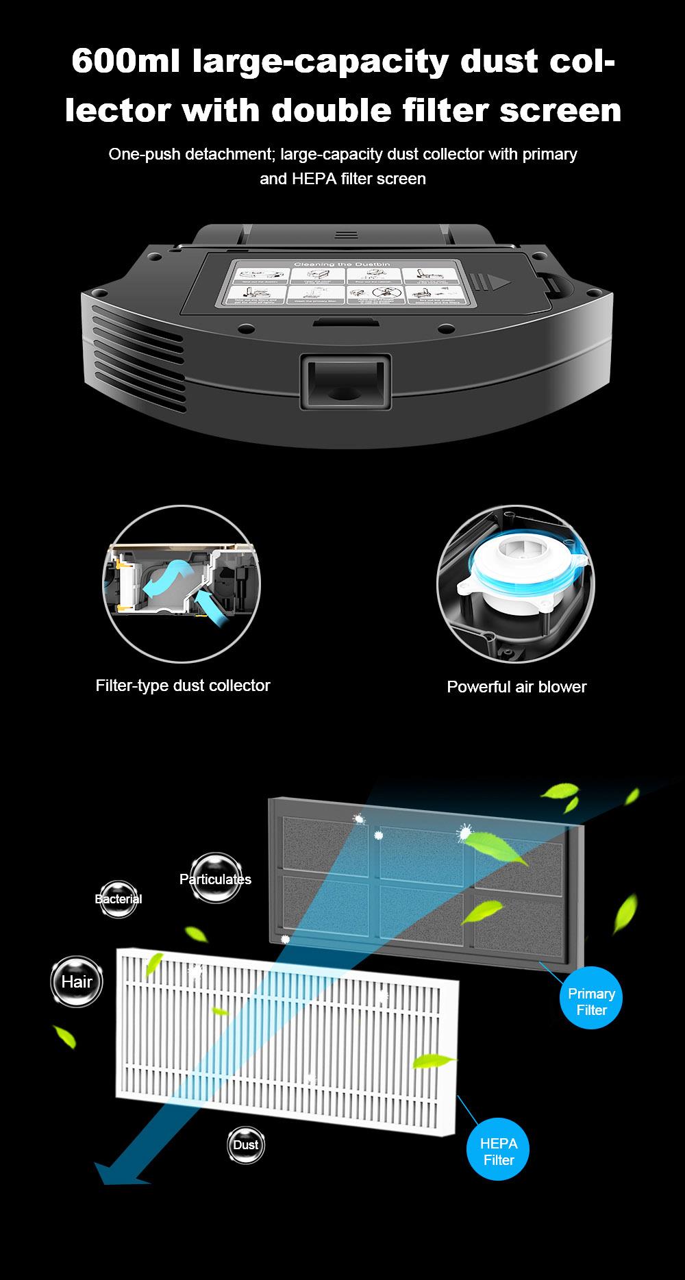 LIECTROUX XR500 6500Pa Robot Vacuum Cleaner LDS Laser Navigation Sweeping Mopping Y-Shape Wet Mopping APP Control
