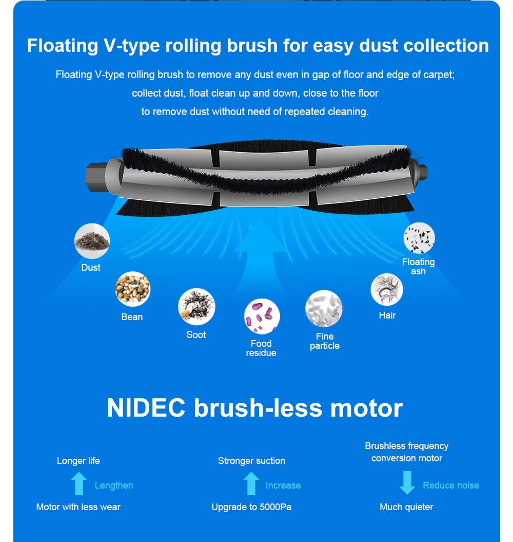 LIECTROUX XR500 6500Pa Robot Vacuum Cleaner LDS Laser Navigation Sweeping Mopping Y-Shape Wet Mopping APP Control