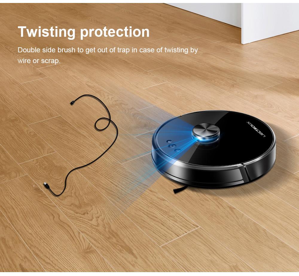 LIECTROUX XR500 6500Pa Robot Vacuum Cleaner LDS Laser Navigation Sweeping Mopping Y-Shape Wet Mopping APP Control