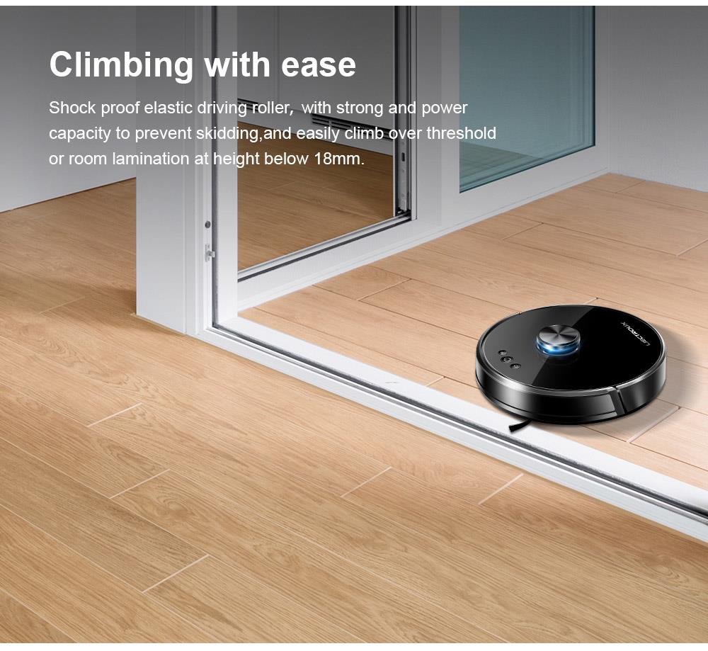 LIECTROUX XR500 6500Pa Robot Vacuum Cleaner LDS Laser Navigation Sweeping Mopping Y-Shape Wet Mopping APP Control