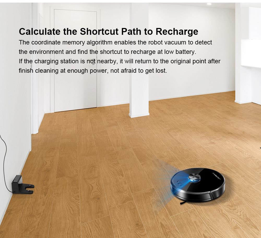 LIECTROUX XR500 6500Pa Robot Vacuum Cleaner LDS Laser Navigation Sweeping Mopping Y-Shape Wet Mopping APP Control
