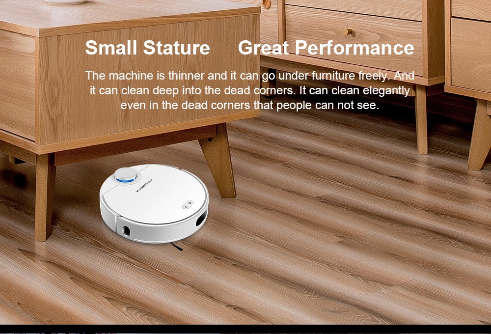 LIECTROUX ZK901 Robot Vacuum Cleaner 3 In 1 Vacuuming Sweeping and Mopping Laser Navigation 6500Pa Suction 5000mAh Battery Voice Control Breakpoint Resume Clean & Mapping APP Control - White